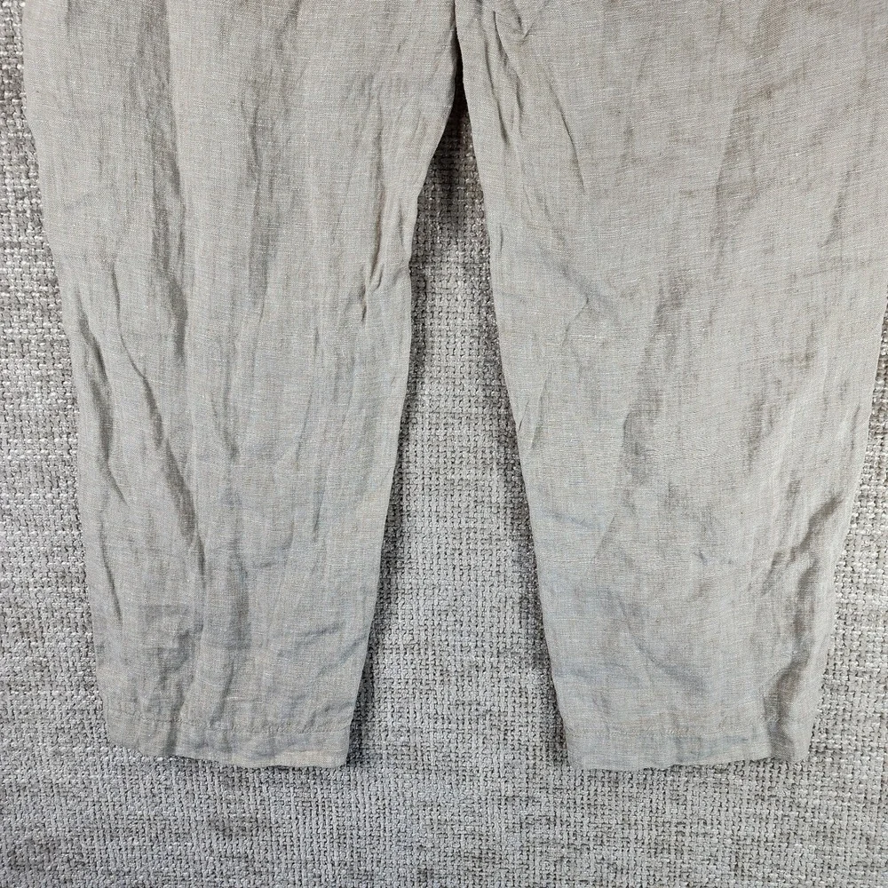 Quince 100% Linen Pants Womens S Natural Beige Pull On Light Taper Quiet Luxury